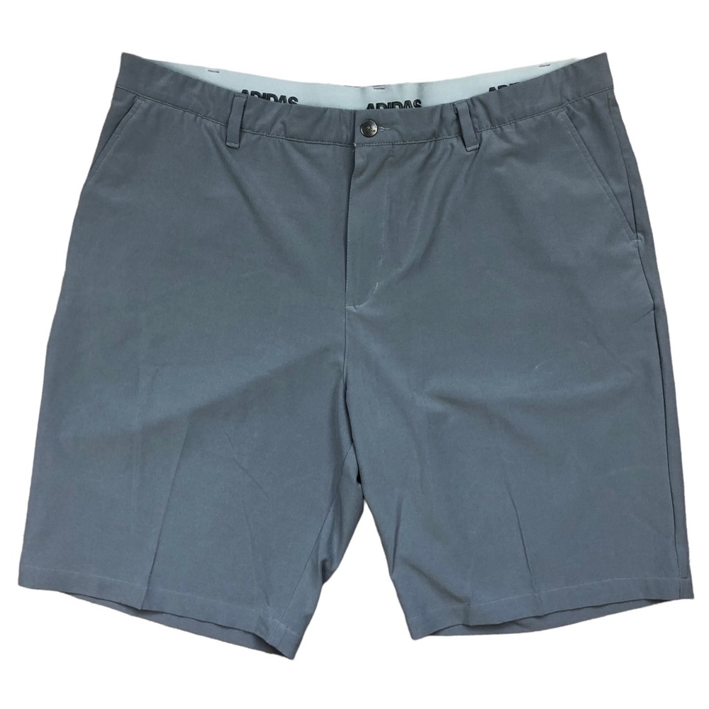 Adidas Men's Golf Shorts Grey Pockets Size 42 Stretch Performance
